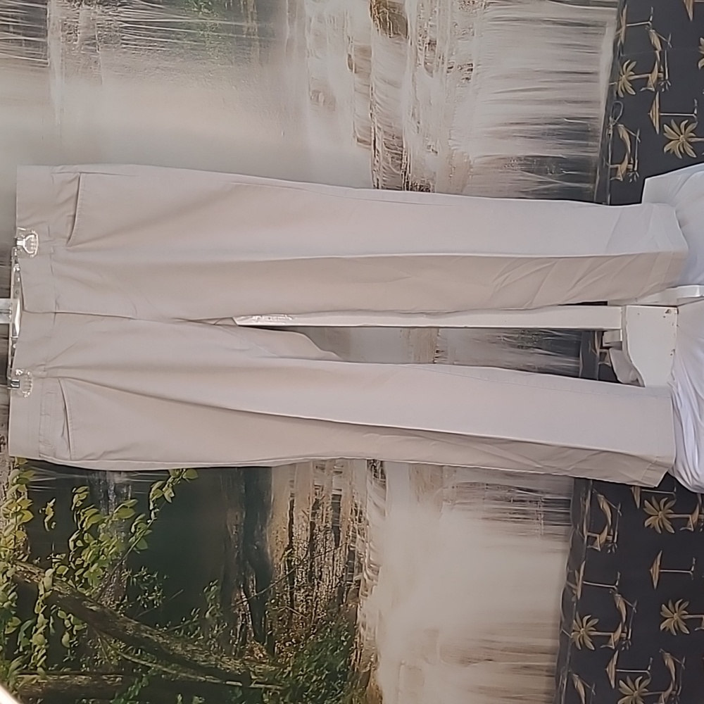 Dockers Womens 12 khaki tan dress pants stretchy waistband